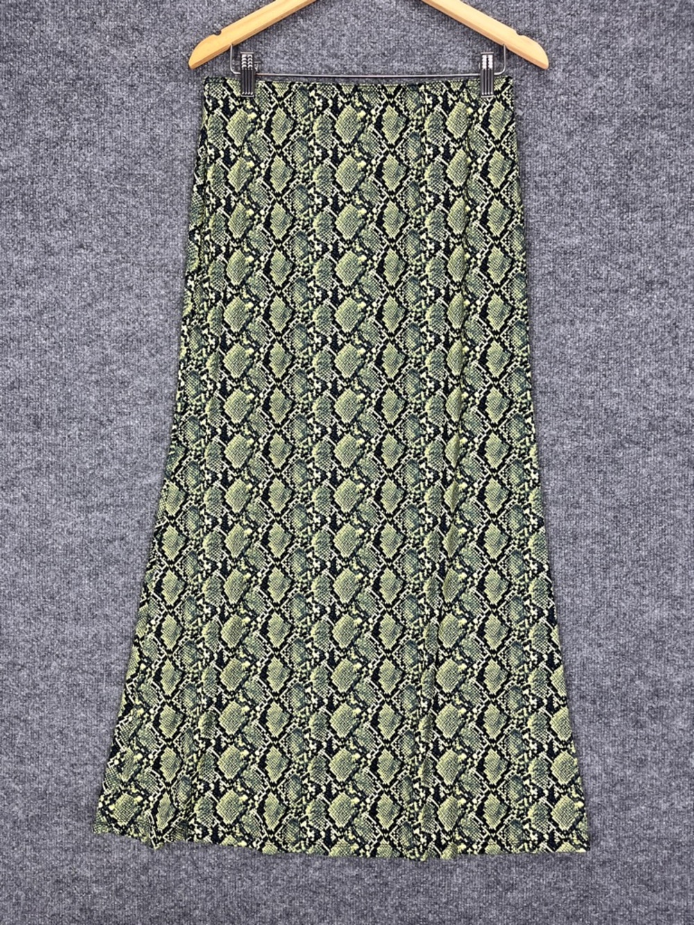 Résumé Maxi Skirt Women Medium Snake Skin Print Green Black Cheyenners NEW